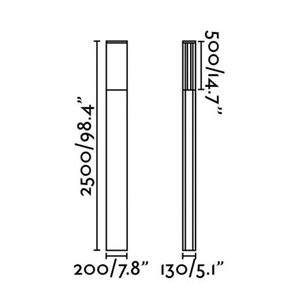 FARO 74444E - Lampe d'extérieur DATNA 2G11/36W/230V IP65