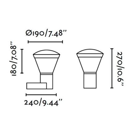 FARO 75536 - Applique murale LED d'extérieur SHELBY LED/10W/230V IP44