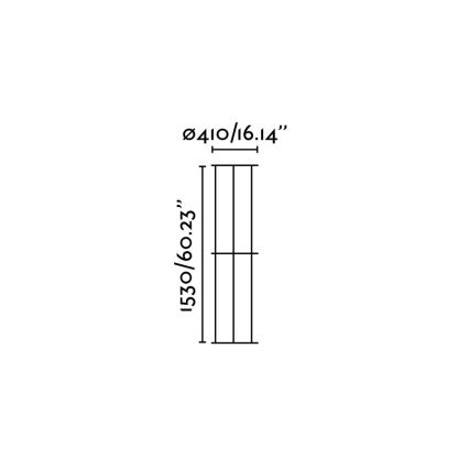 FARO - Lampadaire extérieur VERSUS 1xE27/15W/230V IP44