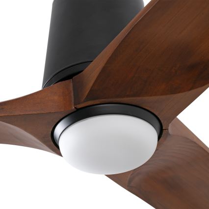FARO 33839WT-1TW - Ventilateur de plafond à intensité variable HEYWOOD TUB L LED/10W/230V 2700/4000/6000K pin/noir d. 132 cm Wi-Fi Tuya + Télécommande