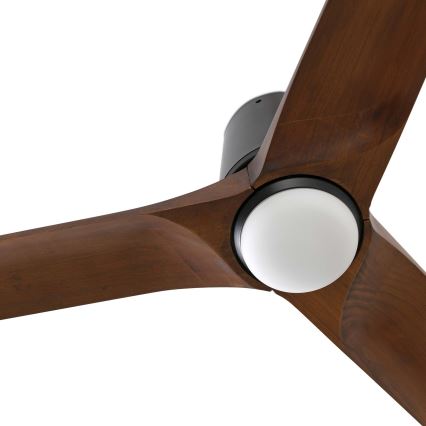 FARO 33839WT-1TW - Ventilateur de plafond à intensité variable HEYWOOD TUB L LED/10W/230V 2700/4000/6000K pin/noir d. 132 cm Wi-Fi Tuya + Télécommande
