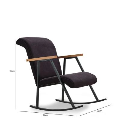 Fauteuil à bascule LUNI noir