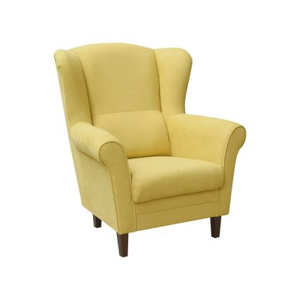 Fauteuil à oreilles GALA jaune