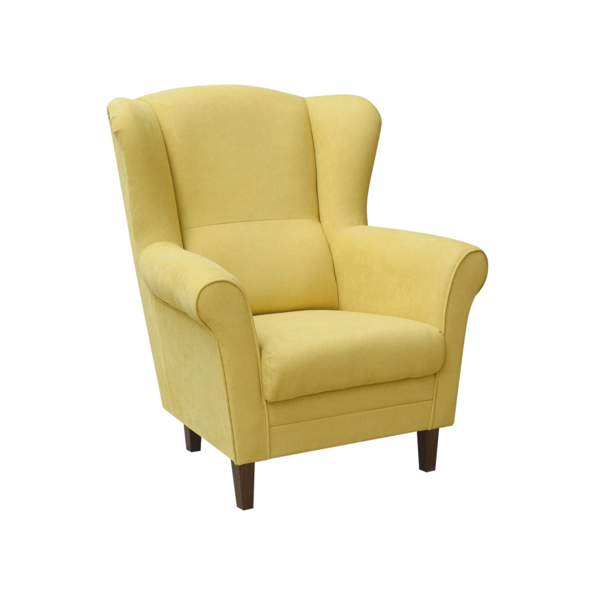 Fauteuil à oreilles GALA jaune