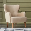 Fauteuil à oreilles NEKO crème