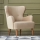 Fauteuil à oreilles NEKO crème