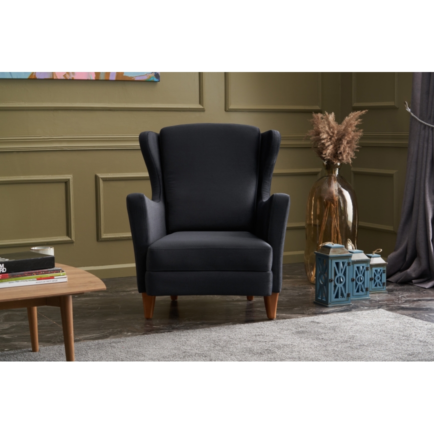 Fauteuil à oreilles NUPI anthracite
