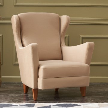 Fauteuil à oreilles NUPI crème