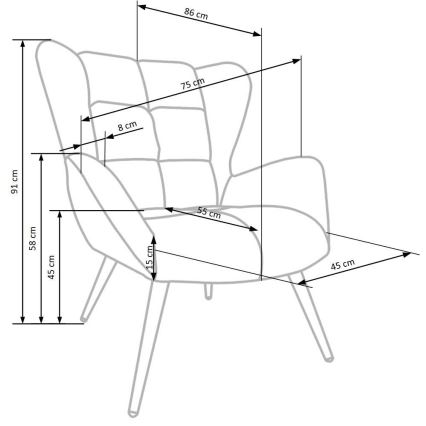 Fauteuil CHATEU bruin