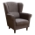 Fauteuil club GALA brun foncé