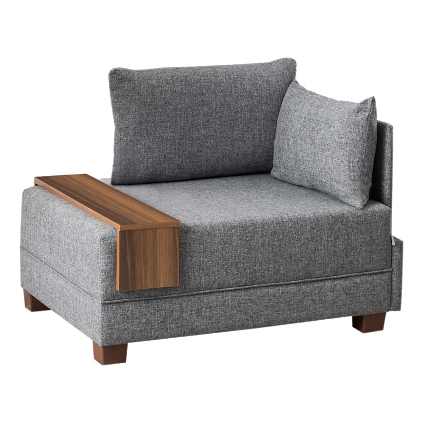 Fauteuil d'angle droit TULA gris
