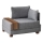 Fauteuil d'angle droit TULA gris