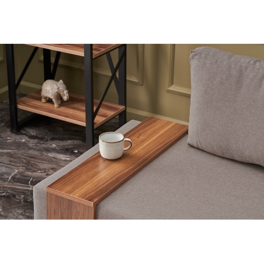Fauteuil d'angle TULA beige, côté droit