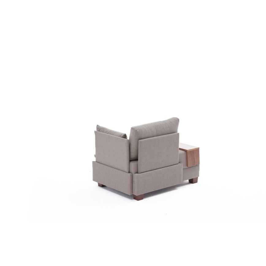 Fauteuil d'angle TULA beige, côté droit