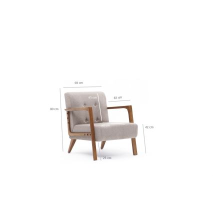 Fauteuil DELI crème
