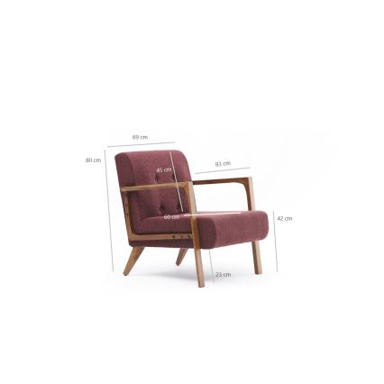 Fauteuil DELI rouge