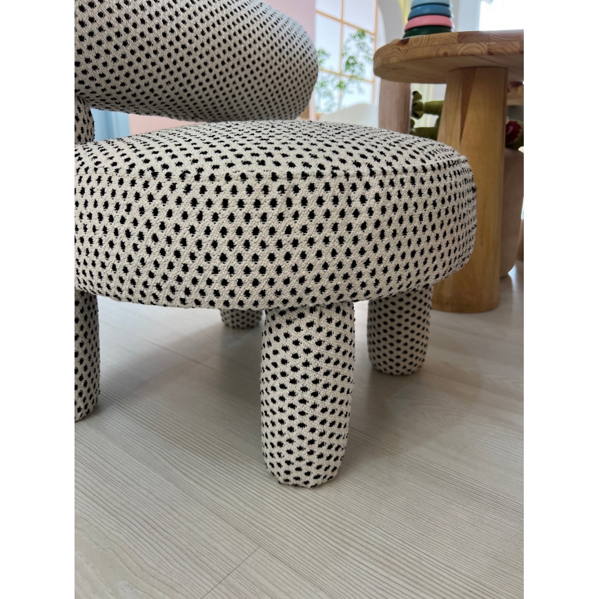 Fauteuil enfant MAVI beige/noir