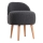 Fauteuil enfant MIKI Ø 46 cm gris foncé