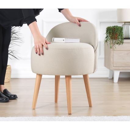 Fauteuil enfant NIKI, Ø 46 cm, crème