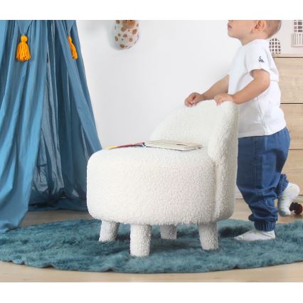Fauteuil enfant PIXI, Ø 46 cm, blanc