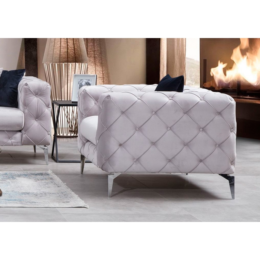 Fauteuil EUGEN gris clair