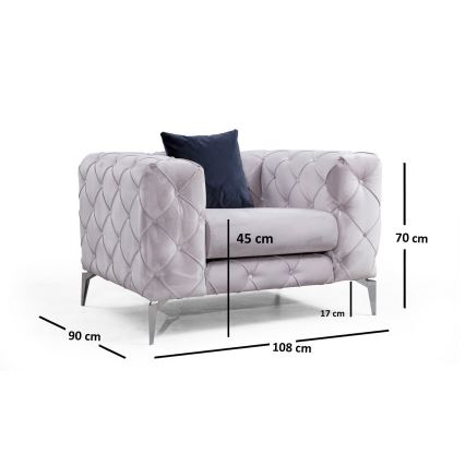 Fauteuil EUGEN gris clair