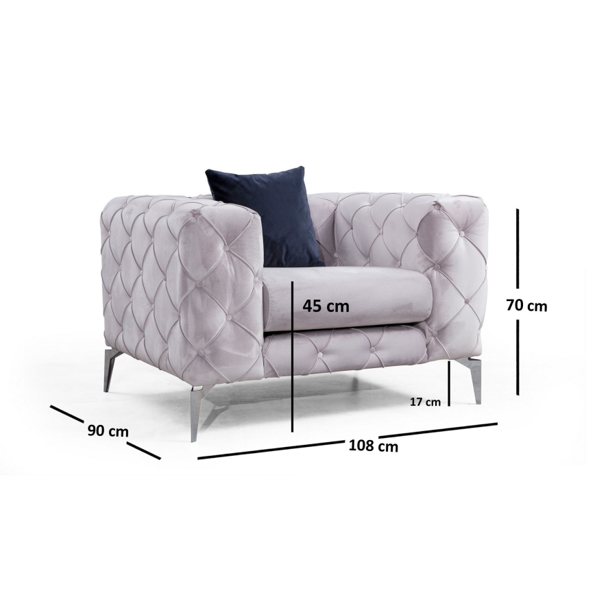 Fauteuil EUGEN gris clair