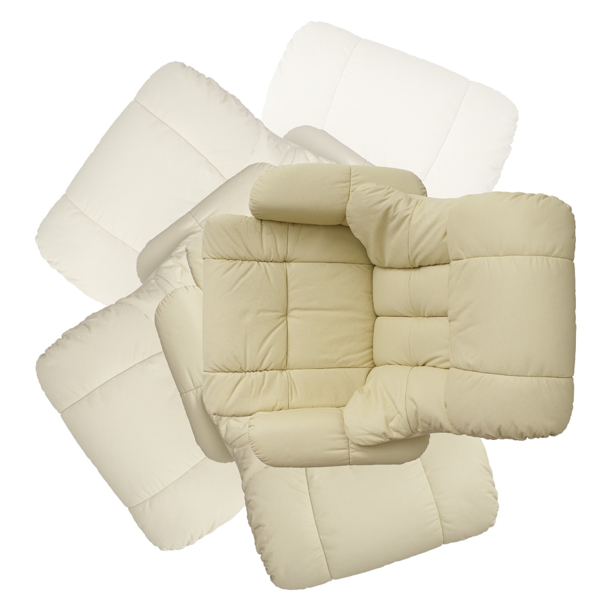 Fauteuil inclinable HABI crème/chêne naturel