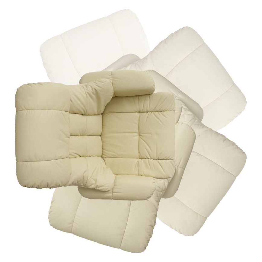Fauteuil inclinable HABI crème/noyer