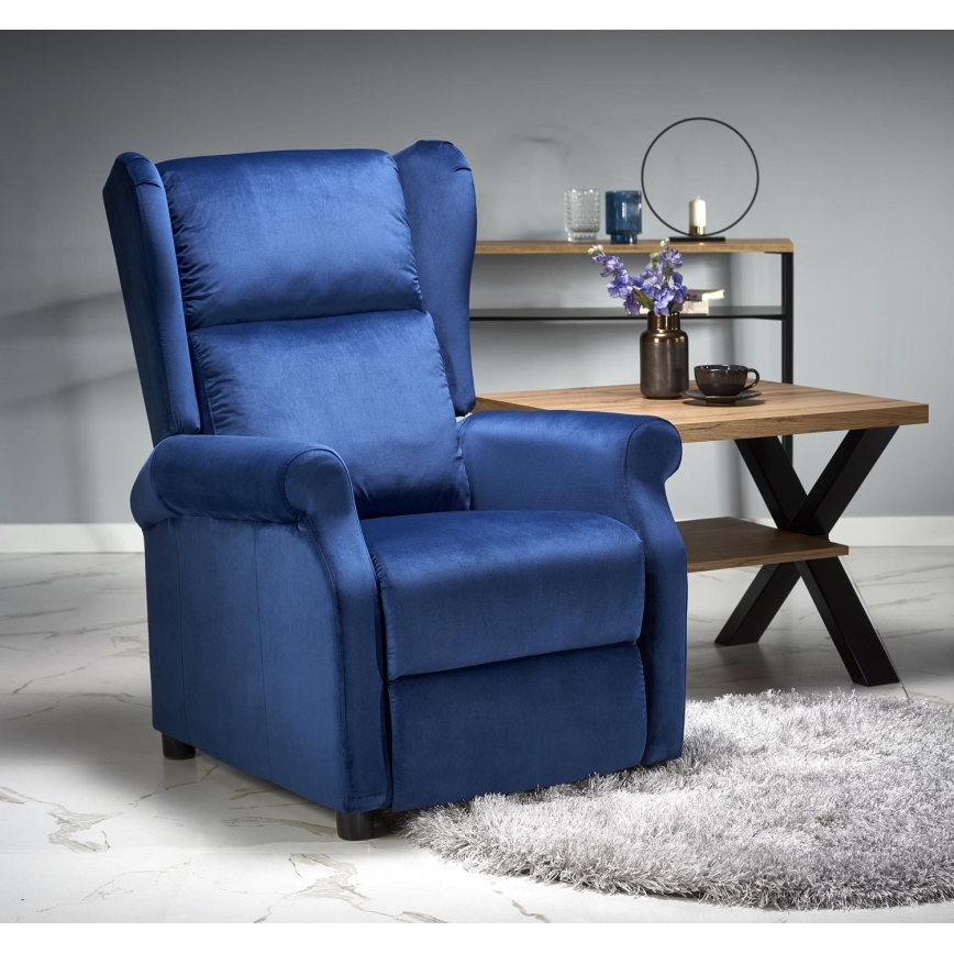 Fauteuil inclinable RELAXA bleu foncé