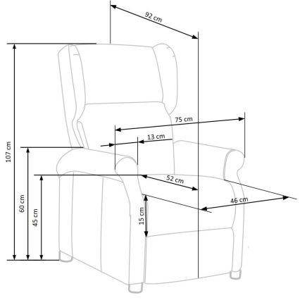 Fauteuil inclinable RELAXA noir