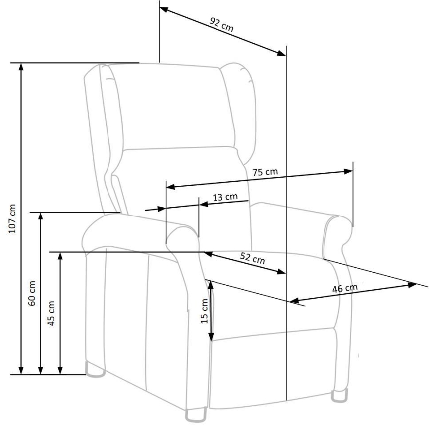 Fauteuil inclinable RELAXA noir