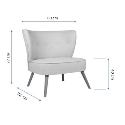Fauteuil JENI crème