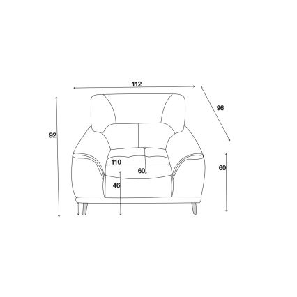 Fauteuil LIVORNO zwart