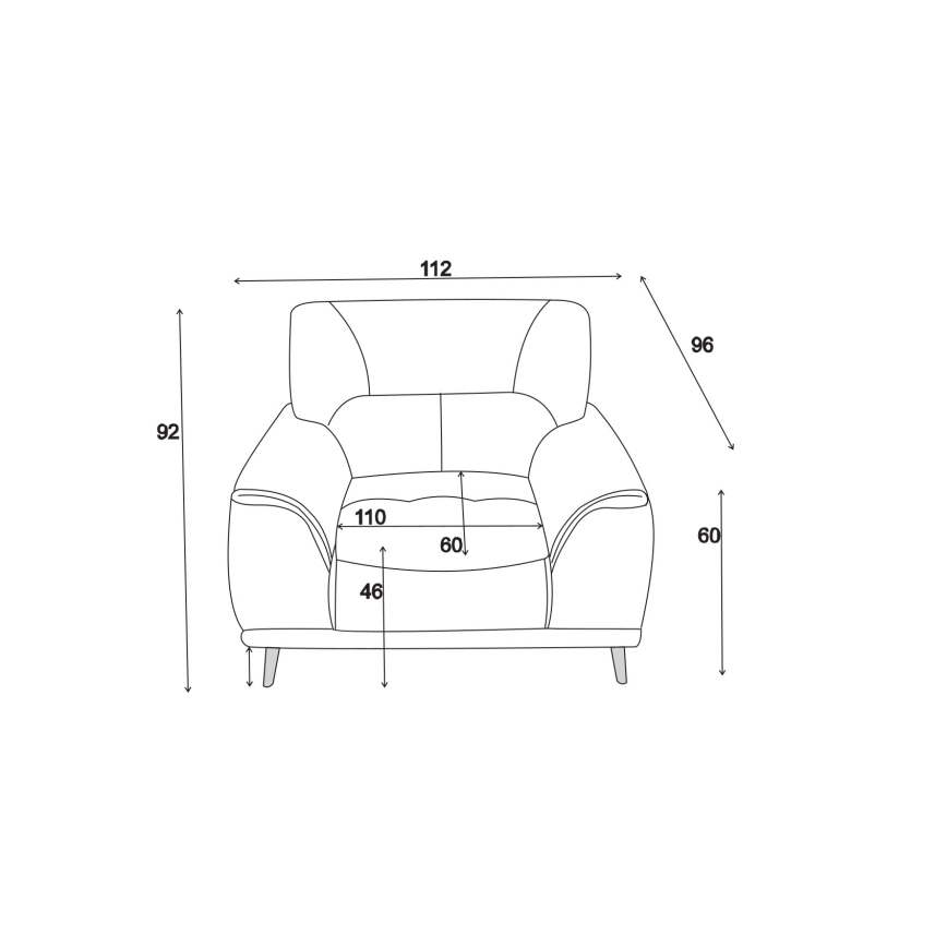 Fauteuil LIVORNO zwart