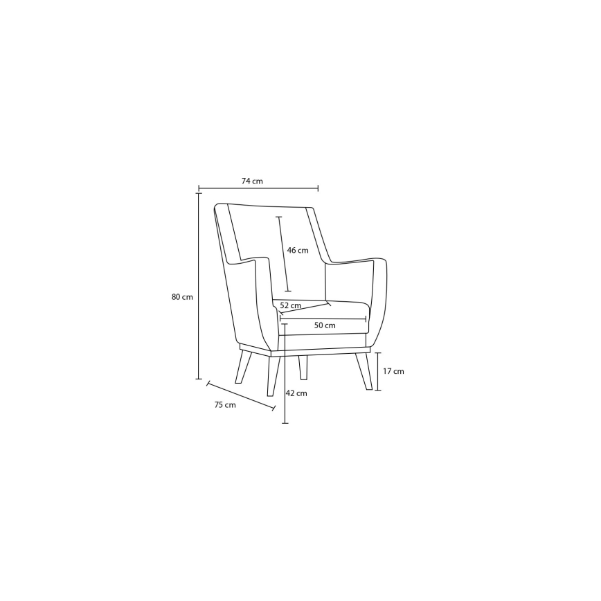 Fauteuil NUPI bruin