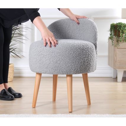Fauteuil pour enfant MIKI Ø 46 cm gris