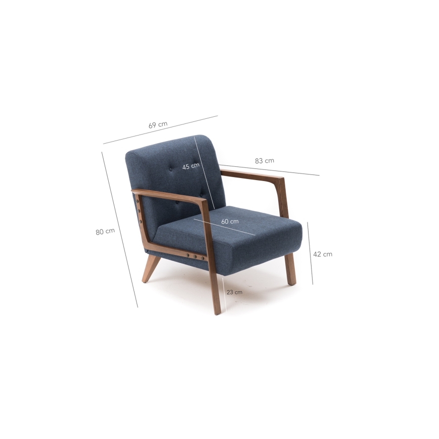 Fauteuil PUKI bleu