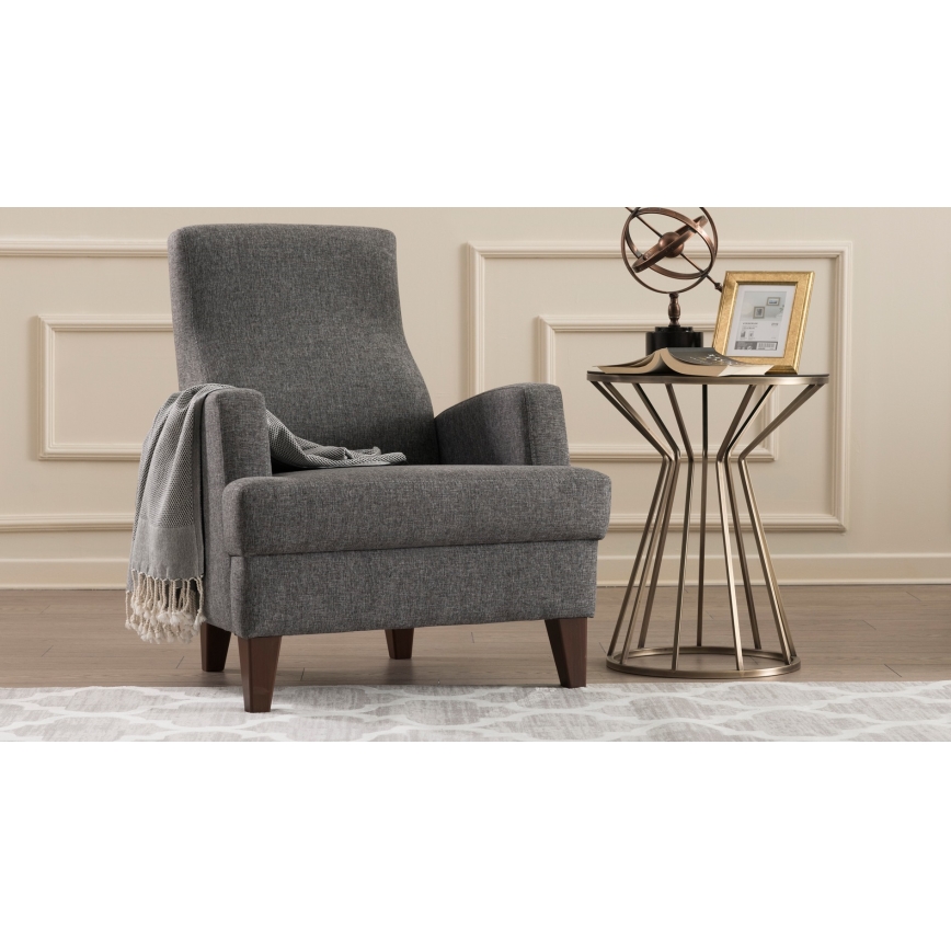 Fauteuil PULA gris foncé