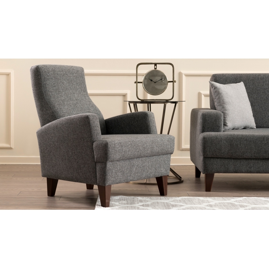 Fauteuil PULA gris foncé