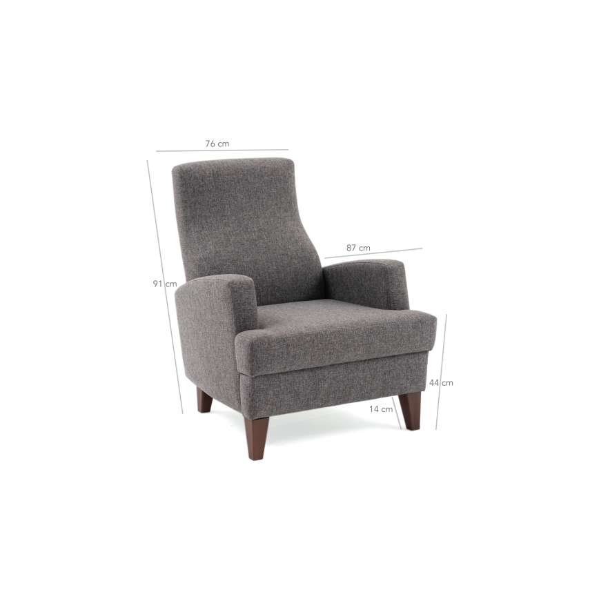 Fauteuil PULA gris foncé