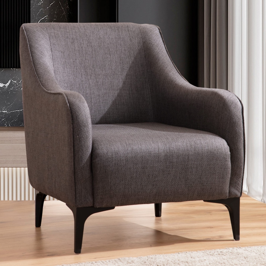 Fauteuil ROCO gris foncé