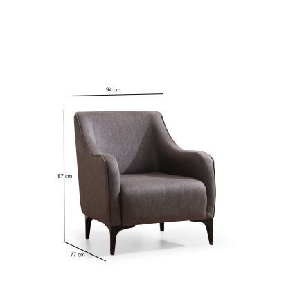 Fauteuil ROCO gris foncé
