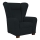 Fauteuil type ušák VIVA zwart