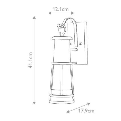 Feiss - Applique murale d'extérieur CHELSEA 1xE27/60W/230V IP44