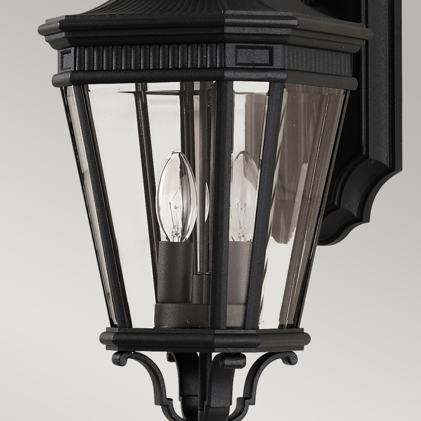 Feiss - Applique murale d'extérieur COTSWOLD LANE 2xE14/60W/230V IP44 noire