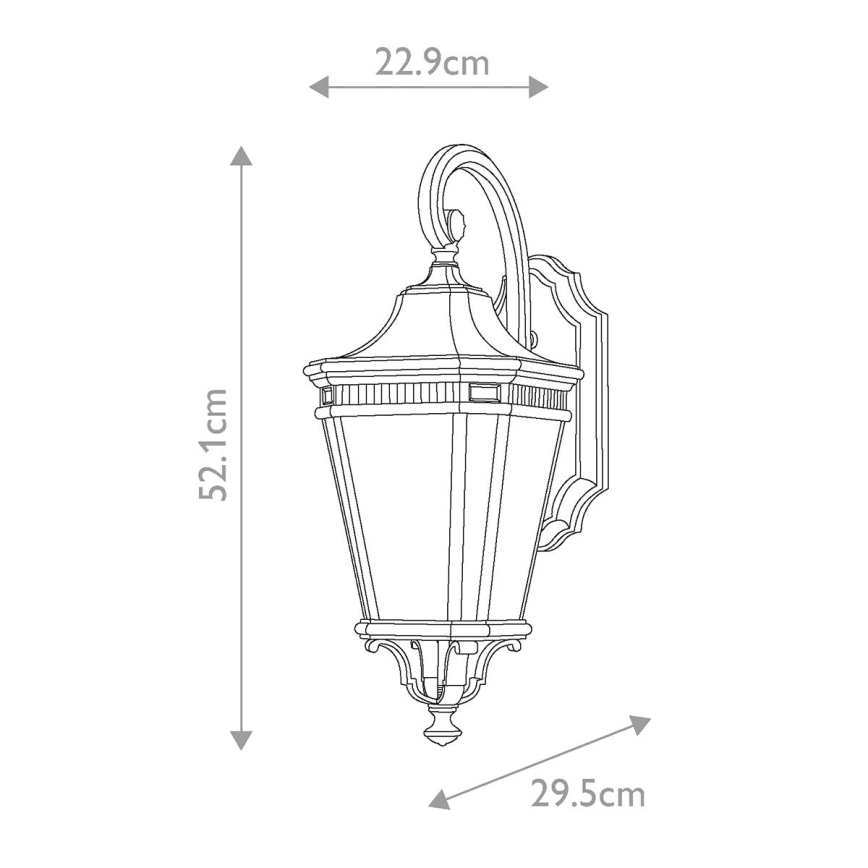 Feiss - Applique murale d'extérieur COTSWOLD LANE 2xE14/60W/230V IP44 noire