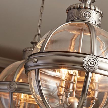 Feiss - Hanglamp aan een ketting ADAMS 3xE14/60W/230V brons