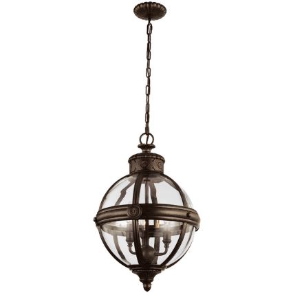 Feiss - Hanglamp aan ketting ADAMS 3xE14/60W/230V brons