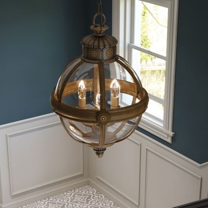 Feiss - Hanglamp aan ketting ADAMS 3xE14/60W/230V brons